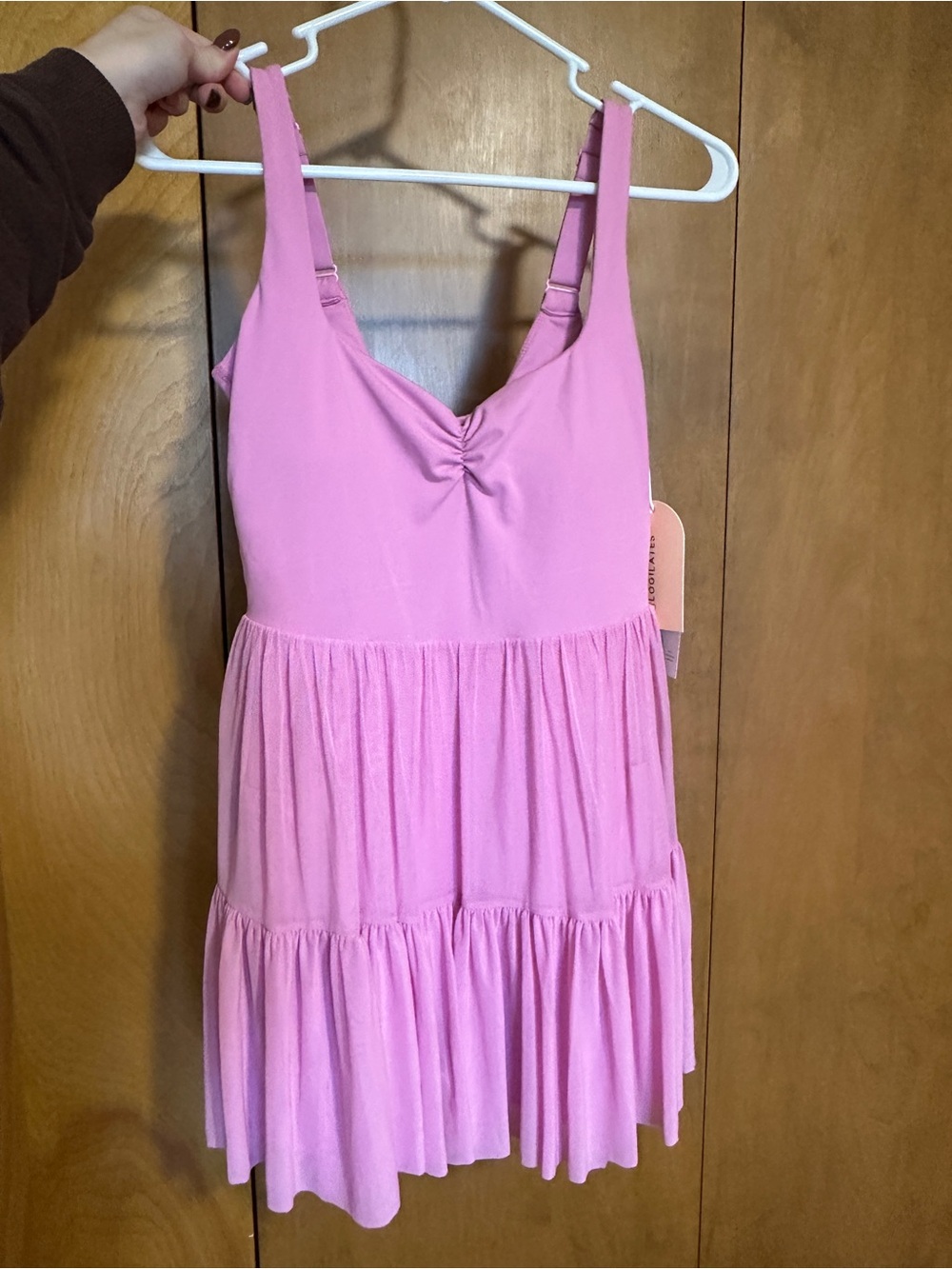 Blogilates Pink Tiered One-Piece Dress